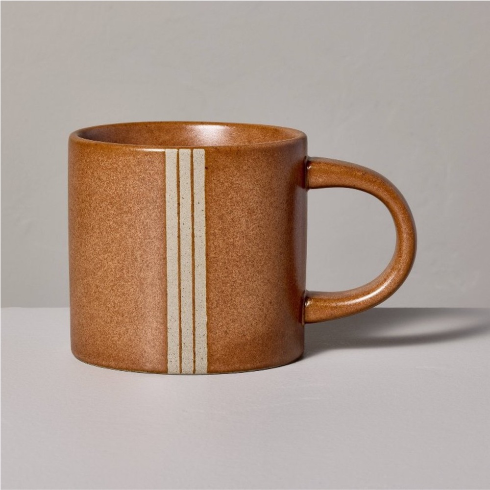 15oz Triple Stripe Stoneware Mug Cosmic
Rust - Hearth & Hand™ with Magnolia
